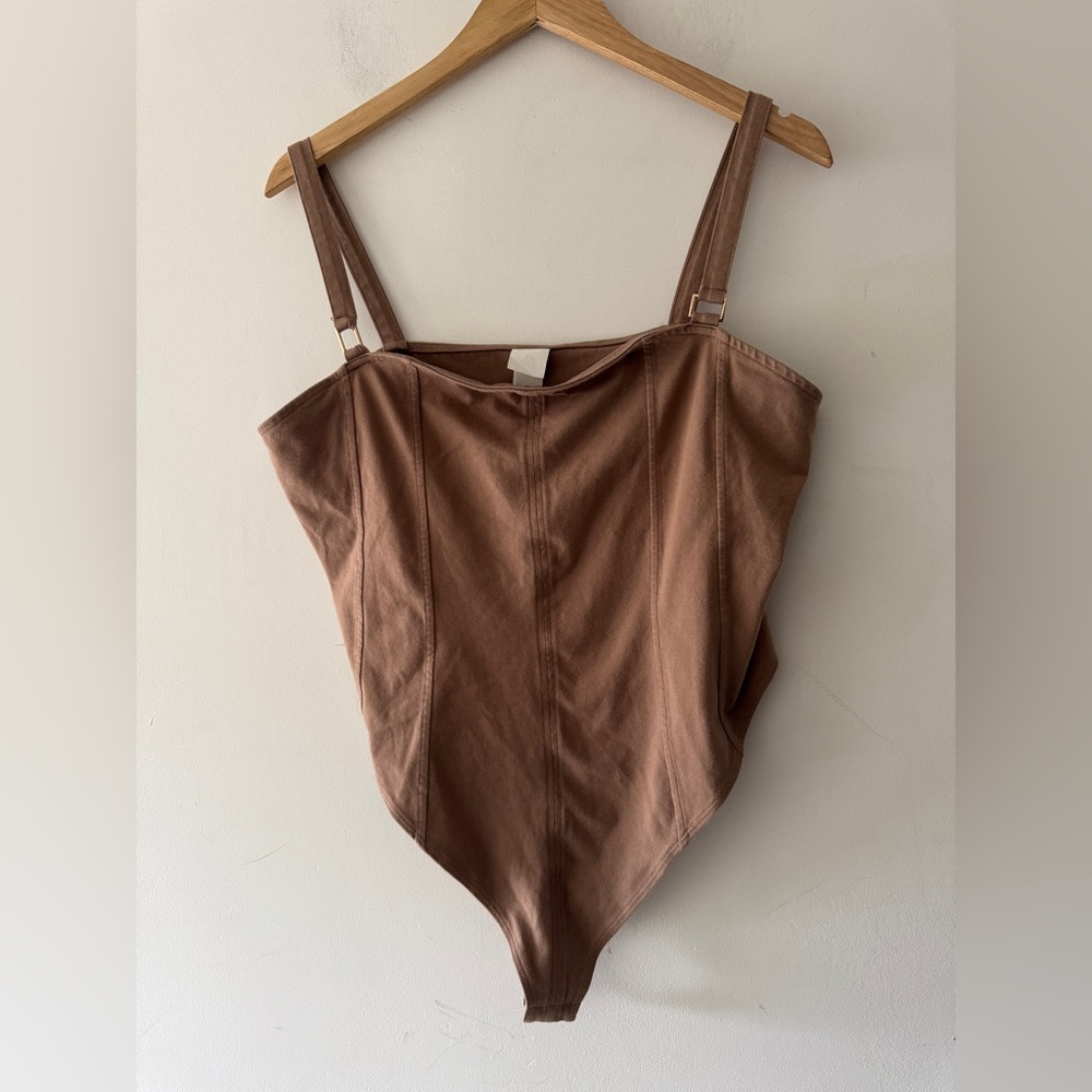 H&M Brown Corset Style Bodysuit‎